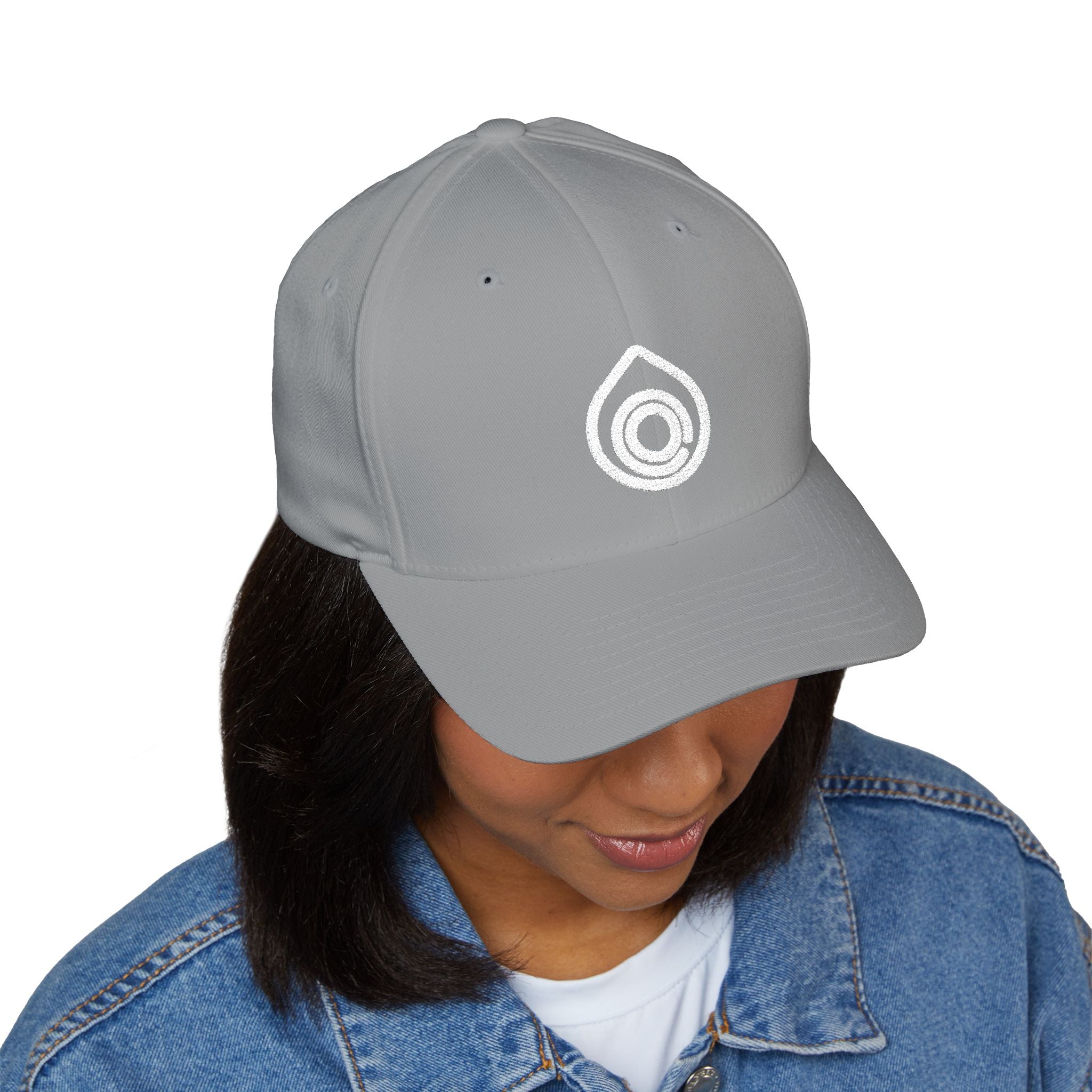 Embroidered Water Drop Logo Cap