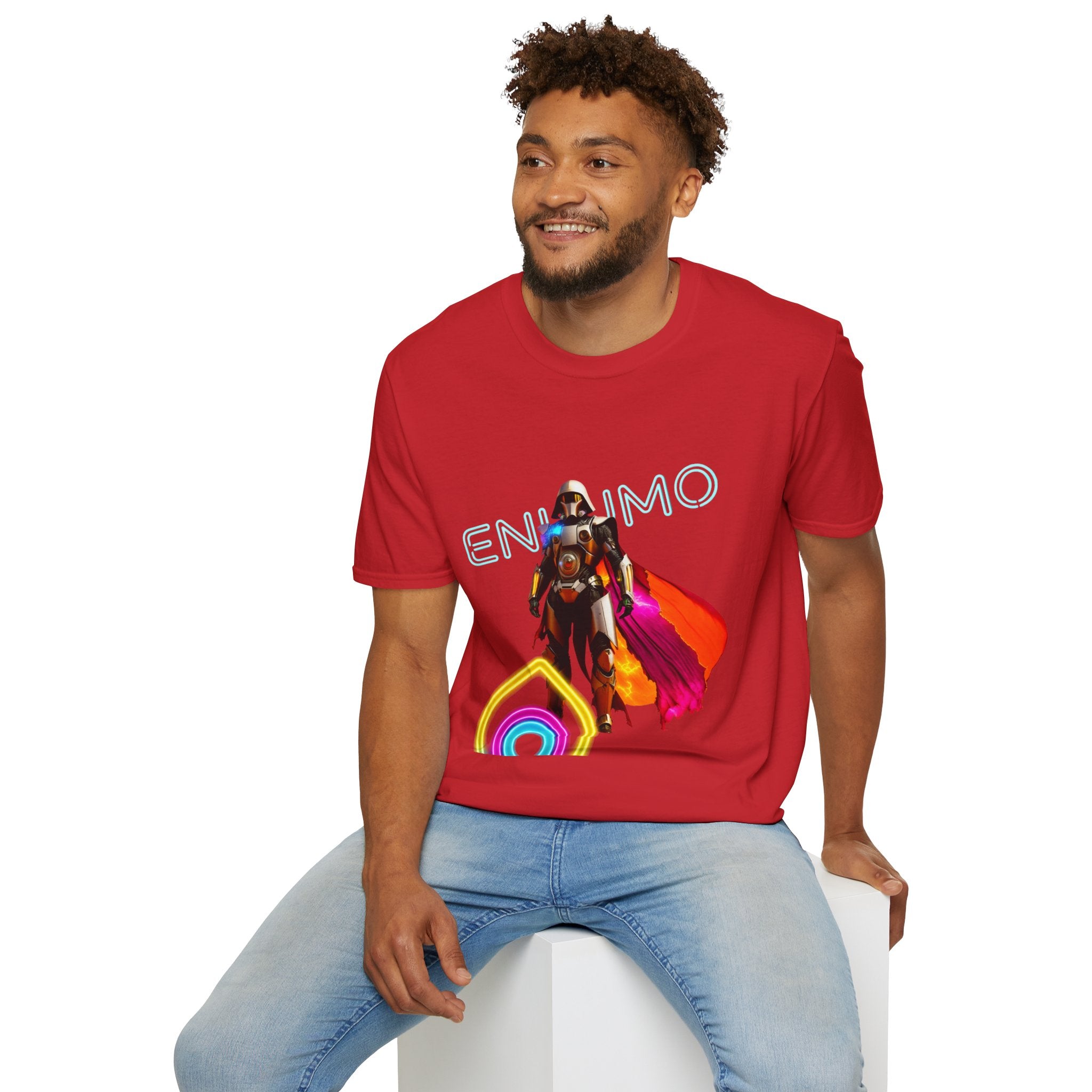 Super hero Character Colorful Cloak — Short Sleeve Shirt