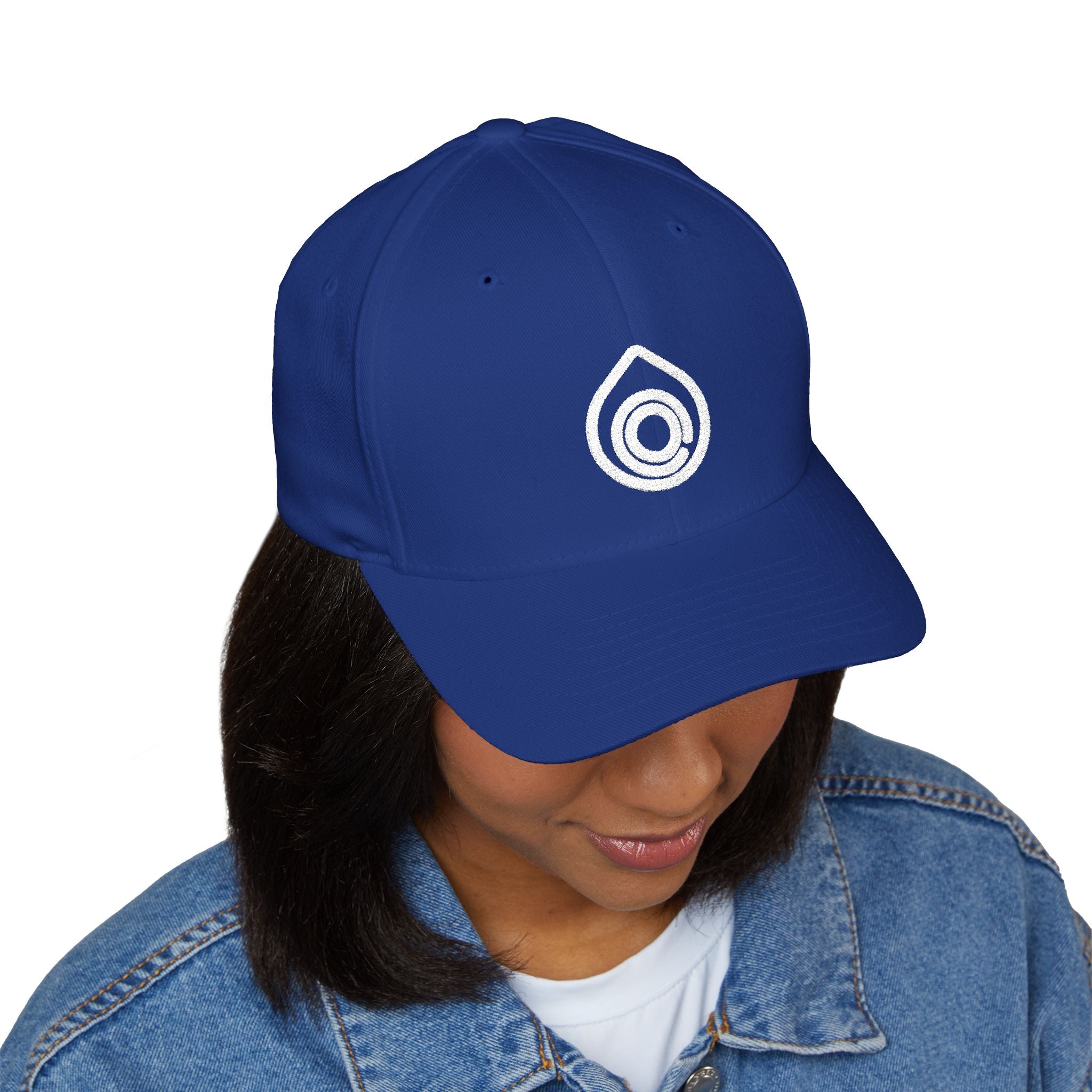 Embroidered Water Drop Logo Cap