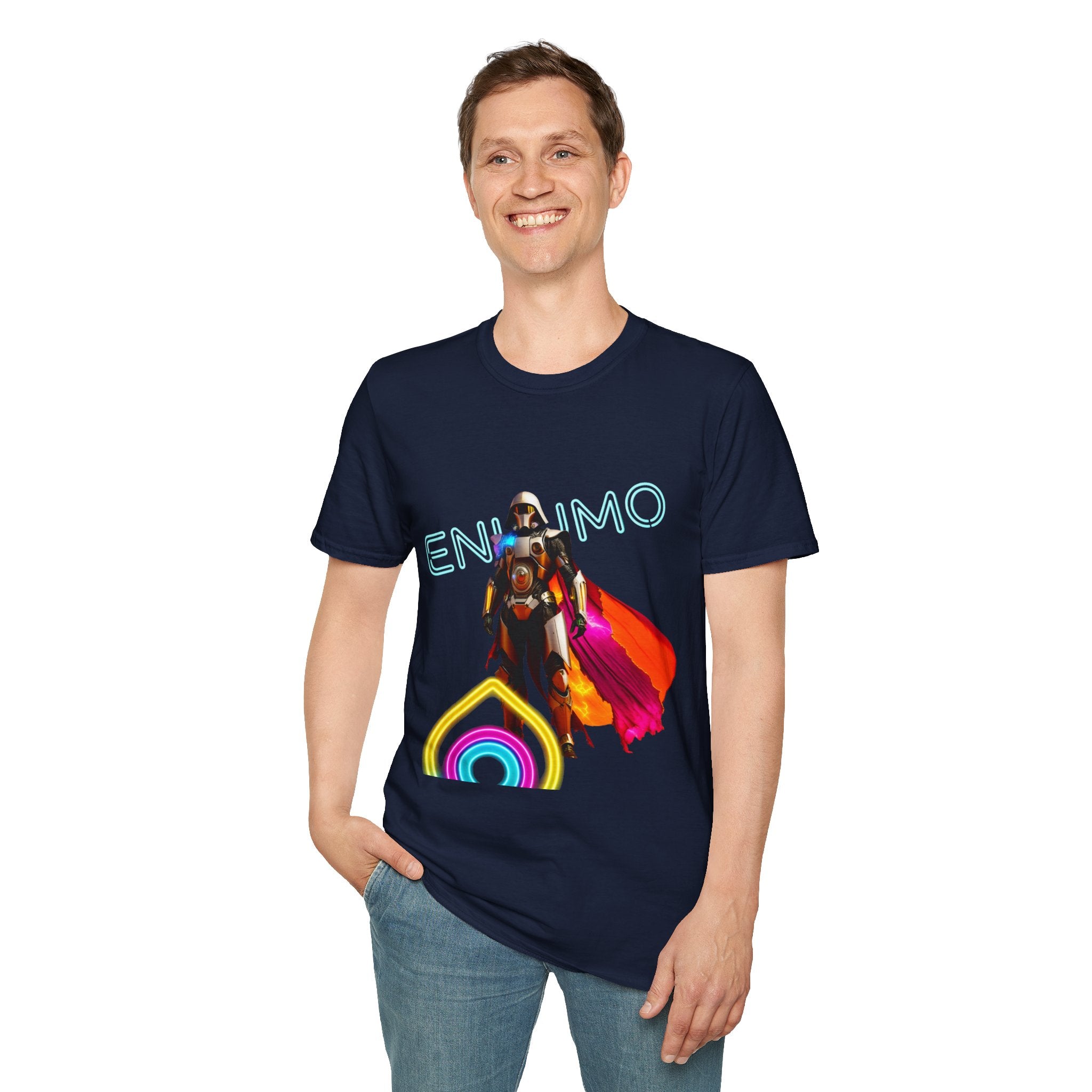 Super hero Character Colorful Cloak — Short Sleeve Shirt