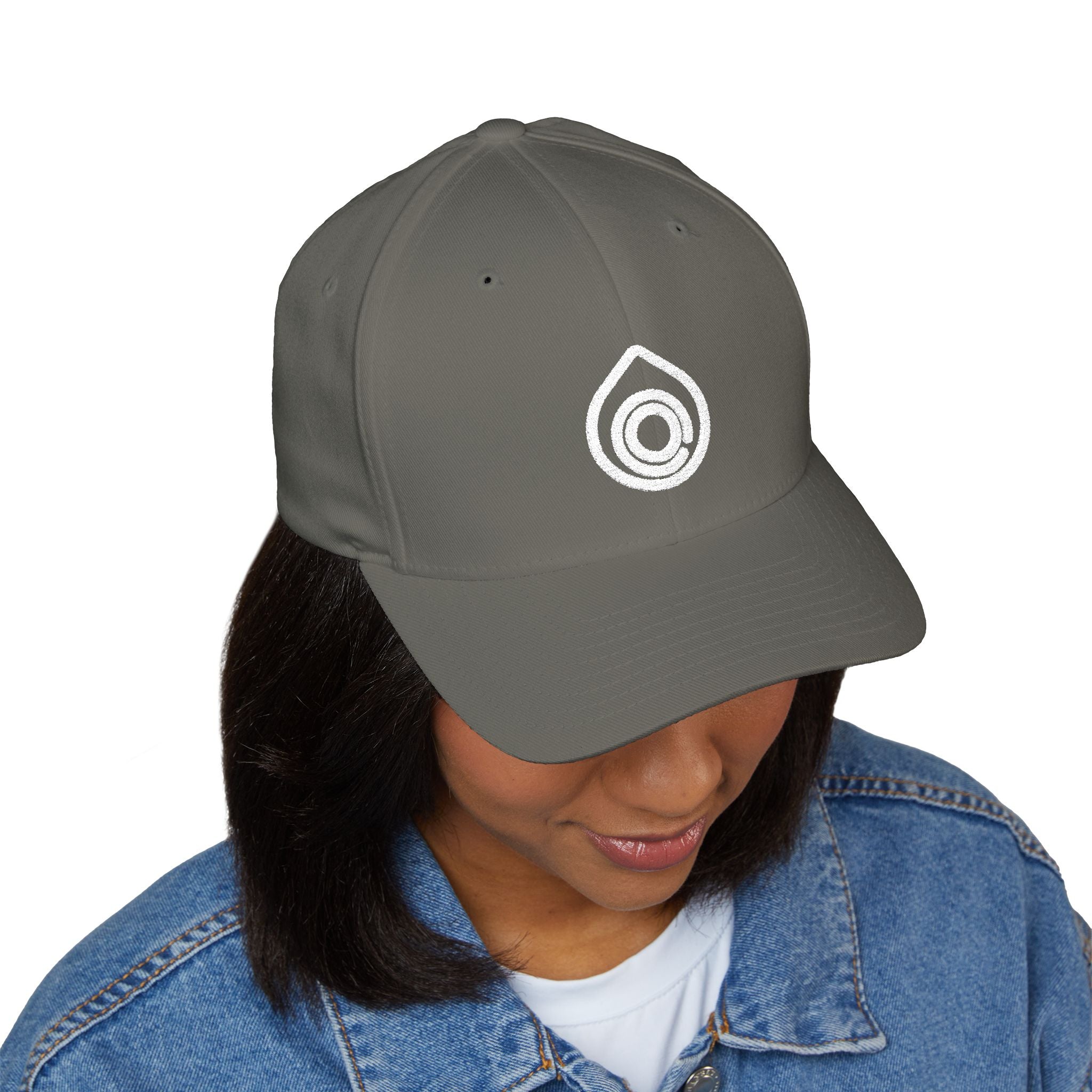 Embroidered Water Drop Logo Cap