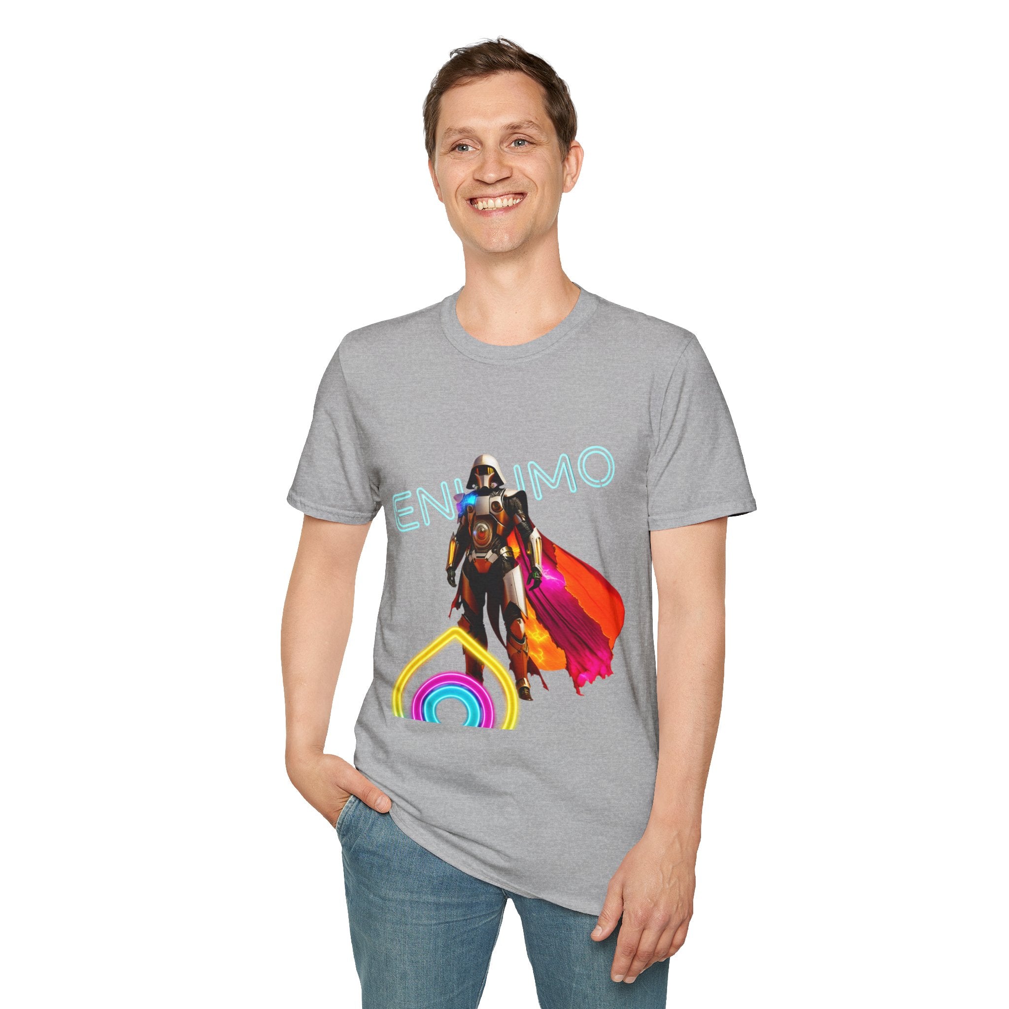 Super hero Character Colorful Cloak — Short Sleeve Shirt