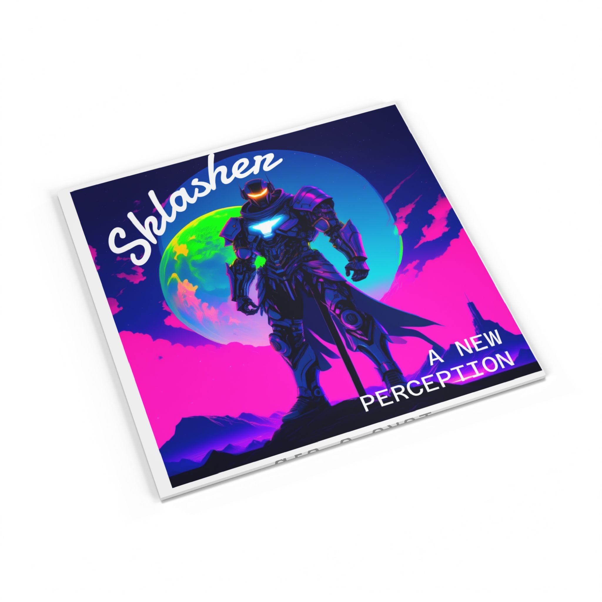 Softcover Photo Book — Neon Cyber Knight Art Keepsake