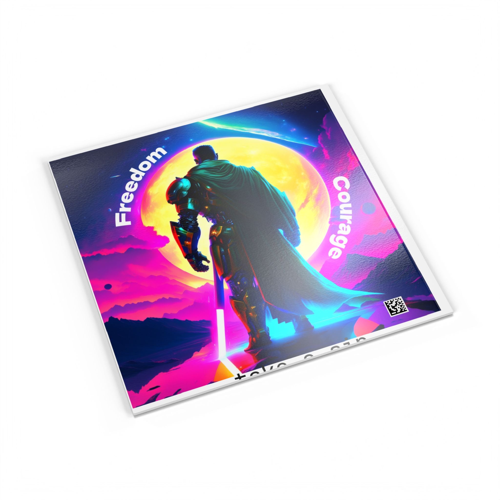 Softcover Photo Book — Neon Cyber Knight Art Keepsake