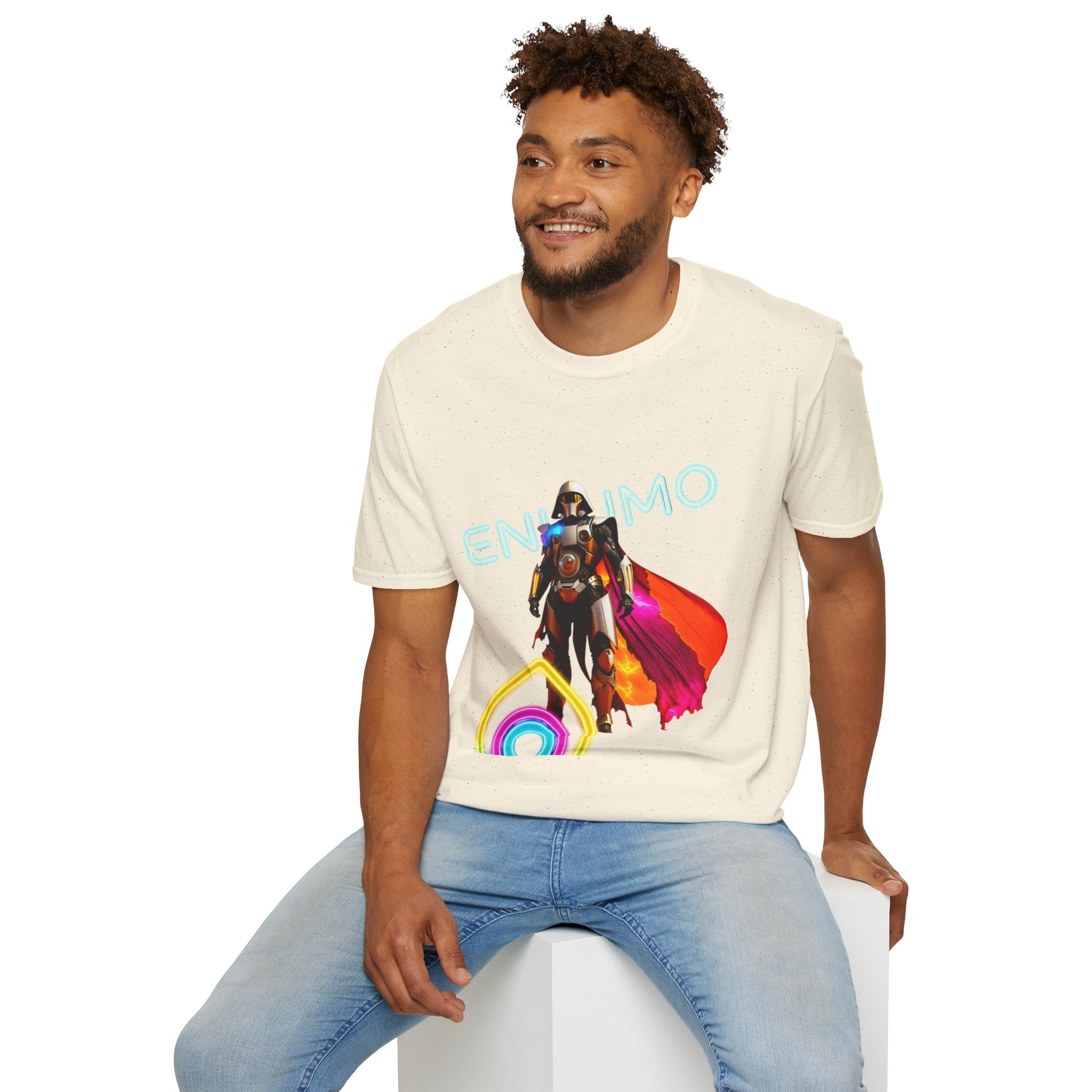 Super hero Character Colorful Cloak — Short Sleeve Shirt