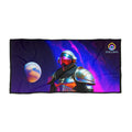 Galactic Space Knight Warrior — Sci‑Fi Beach Towel