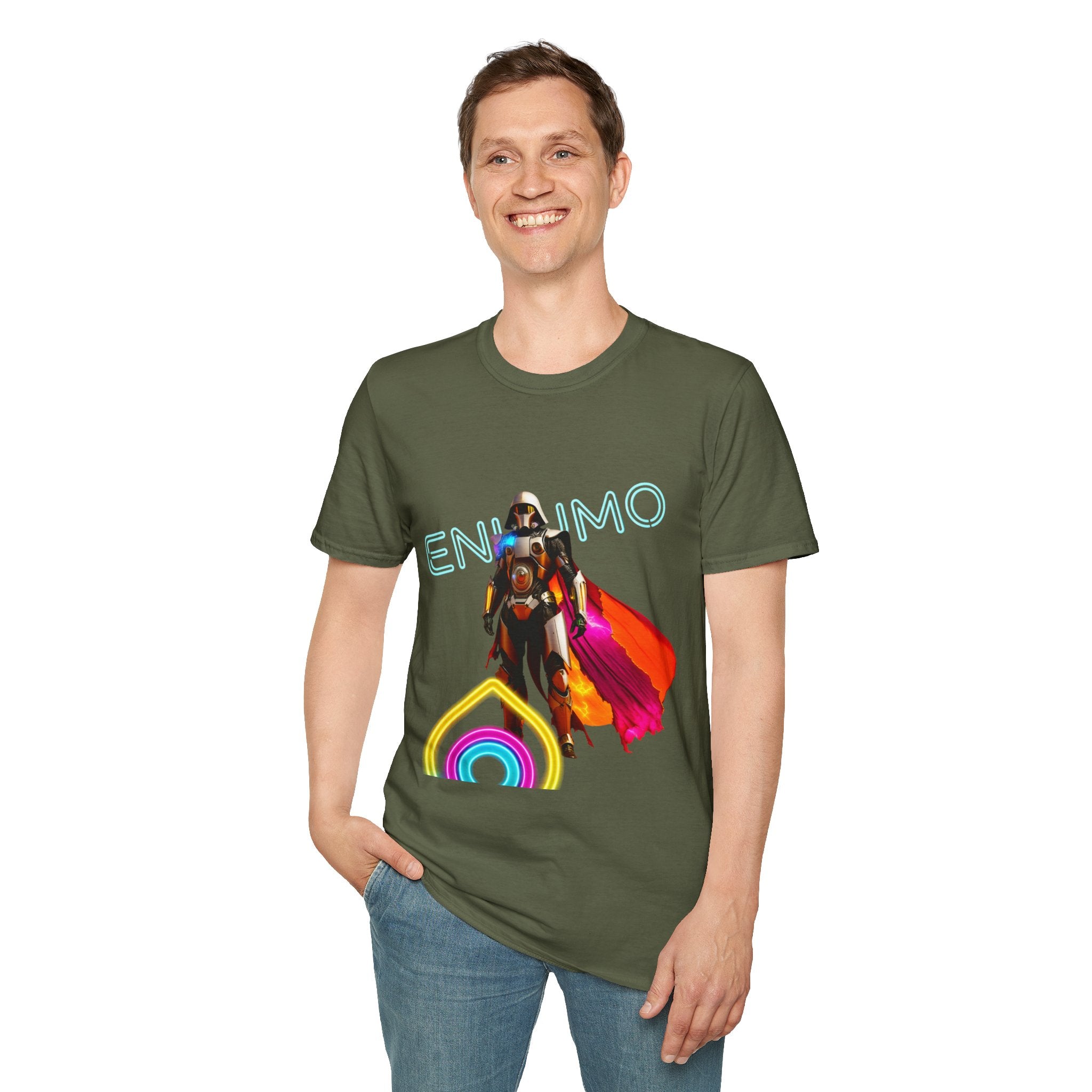 Super hero Character Colorful Cloak — Short Sleeve Shirt