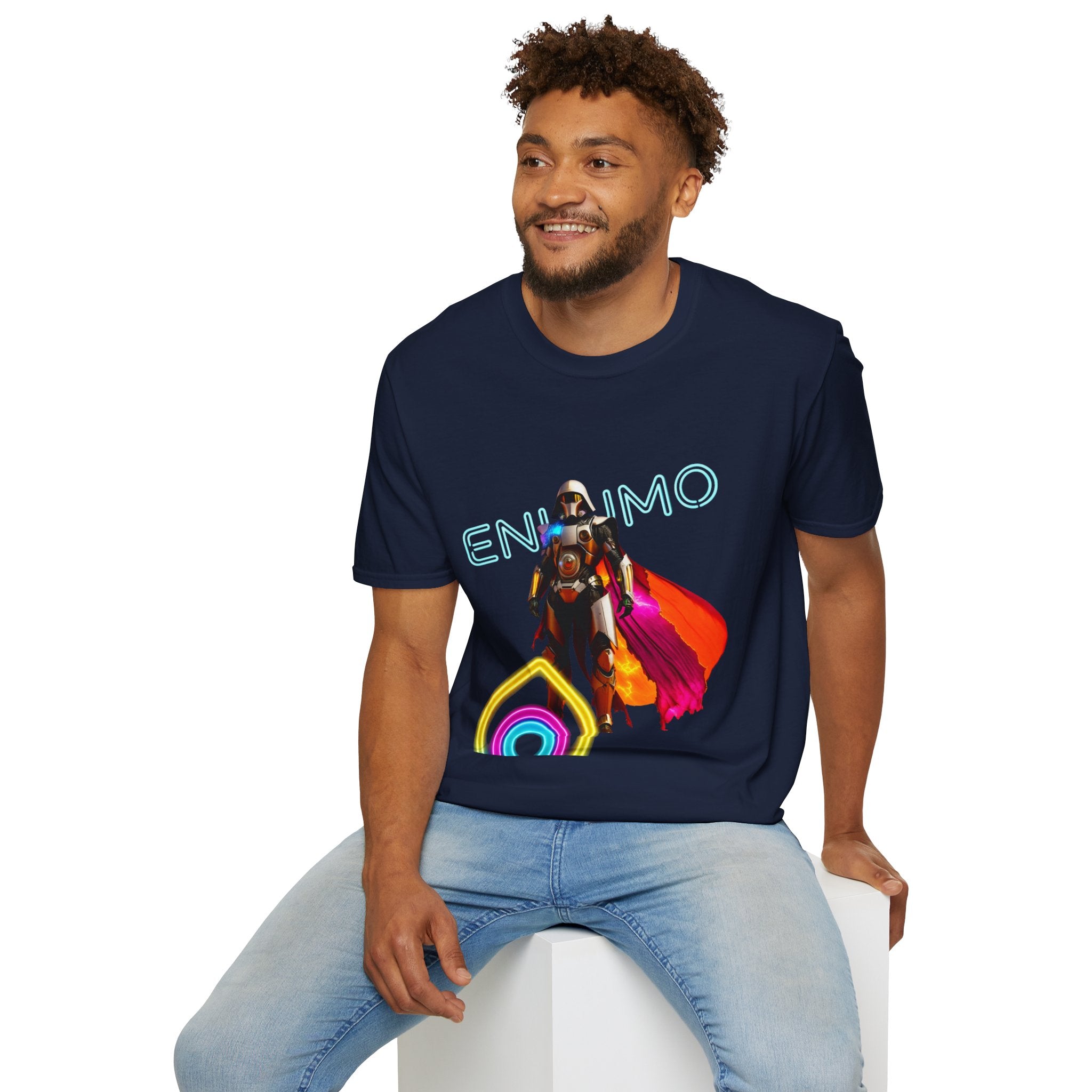 Super hero Character Colorful Cloak — Short Sleeve Shirt
