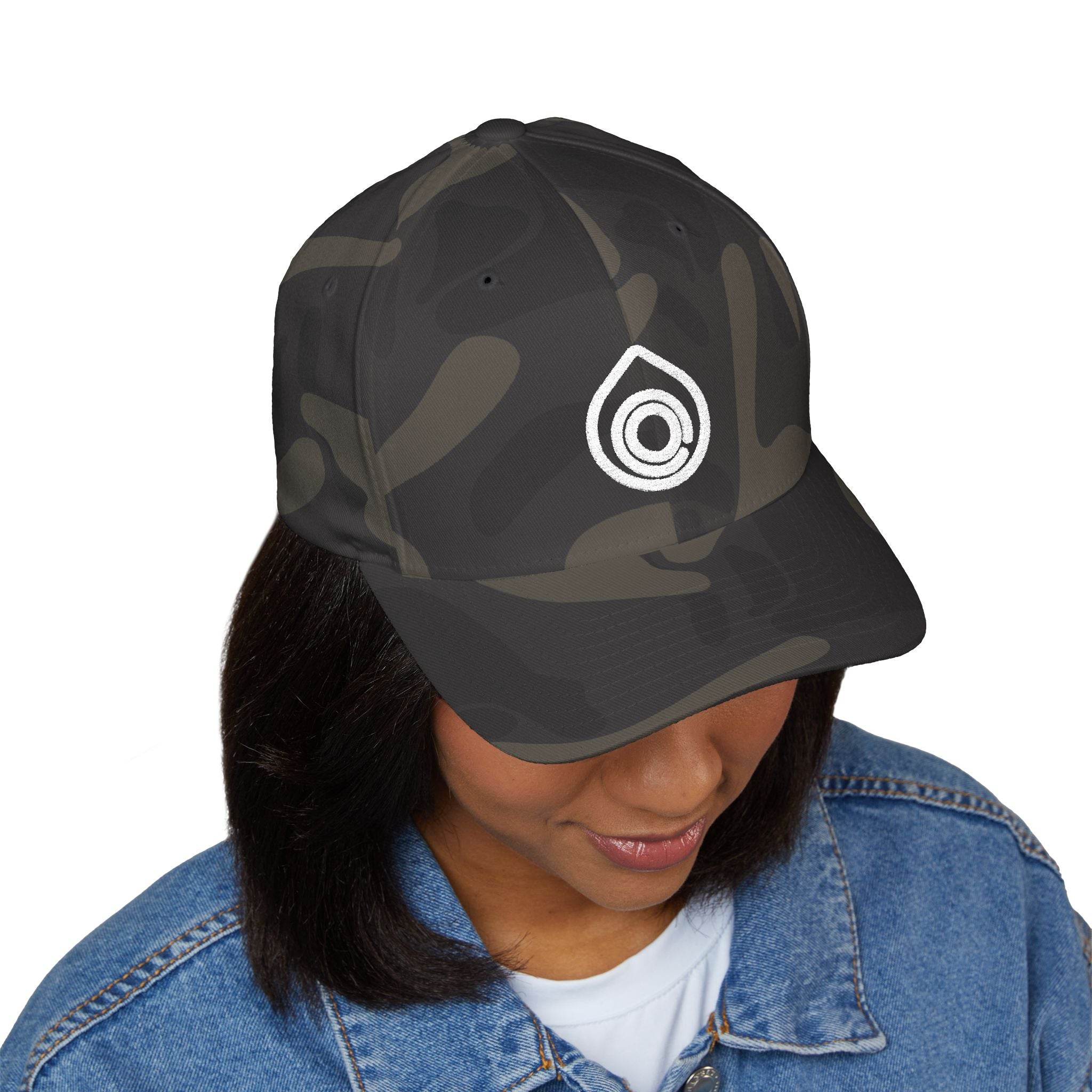 Embroidered Water Drop Logo Cap