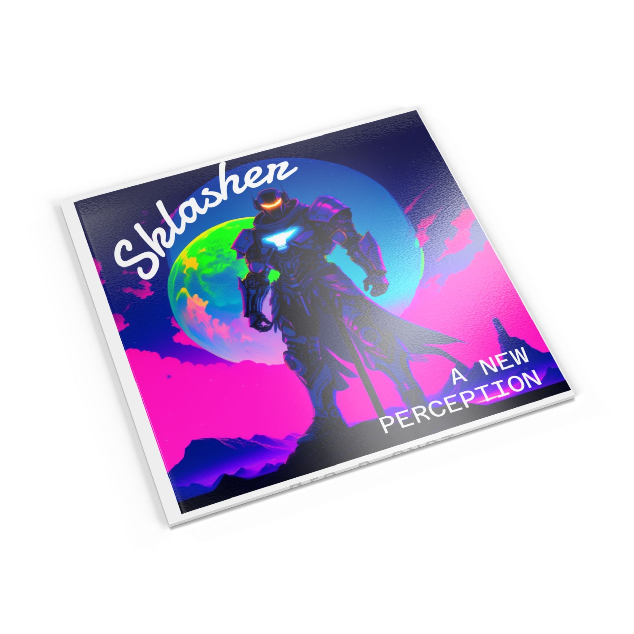 Softcover Photo Book — Neon Cyber Knight Art Keepsake