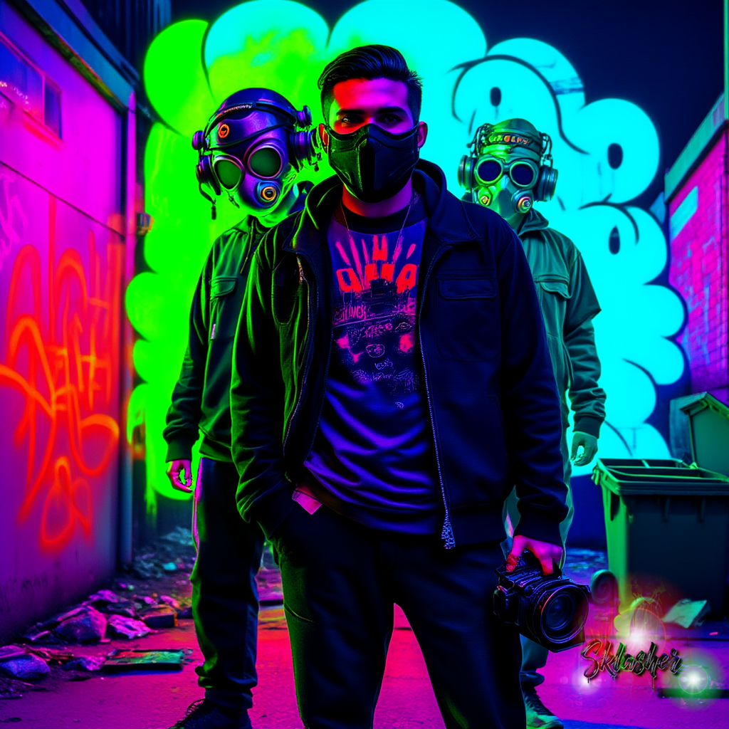 Holographic Graffiti Photographer Sticker — Die-Cut Iridescent Vinyl