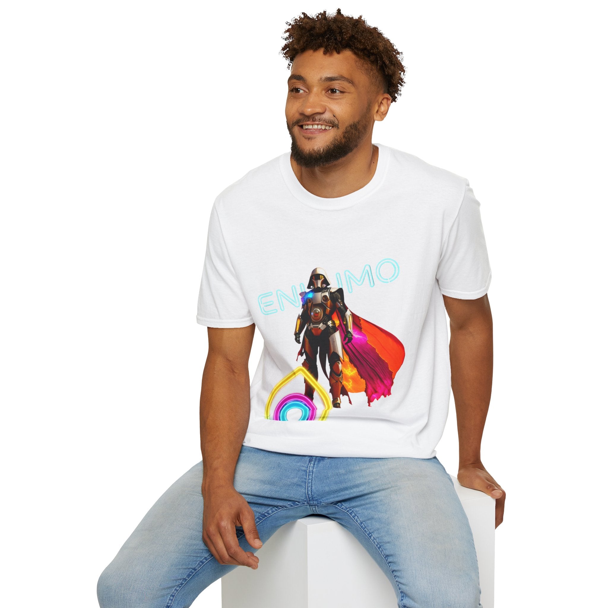 Super hero Character Colorful Cloak — Short Sleeve Shirt