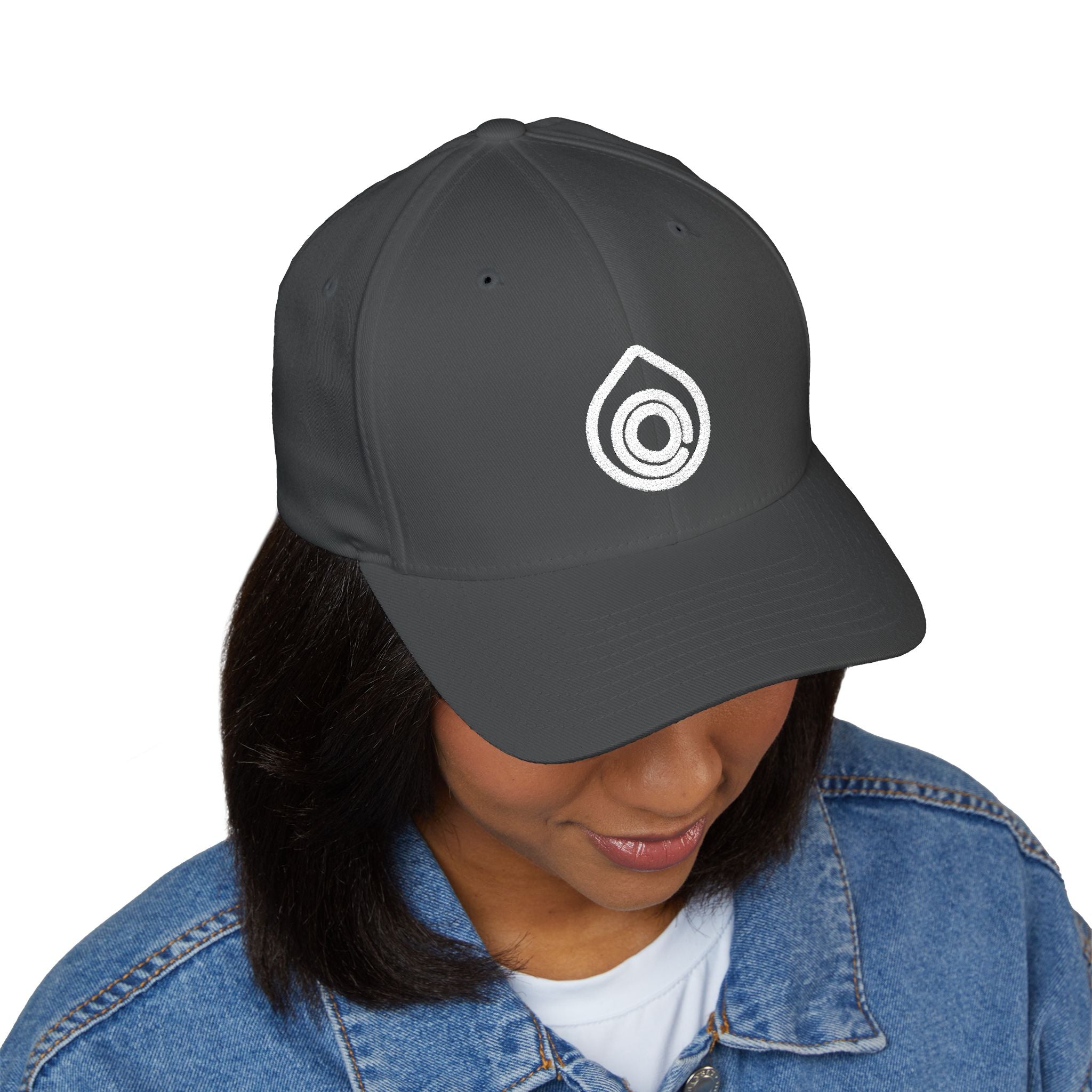 Embroidered Water Drop Logo Cap