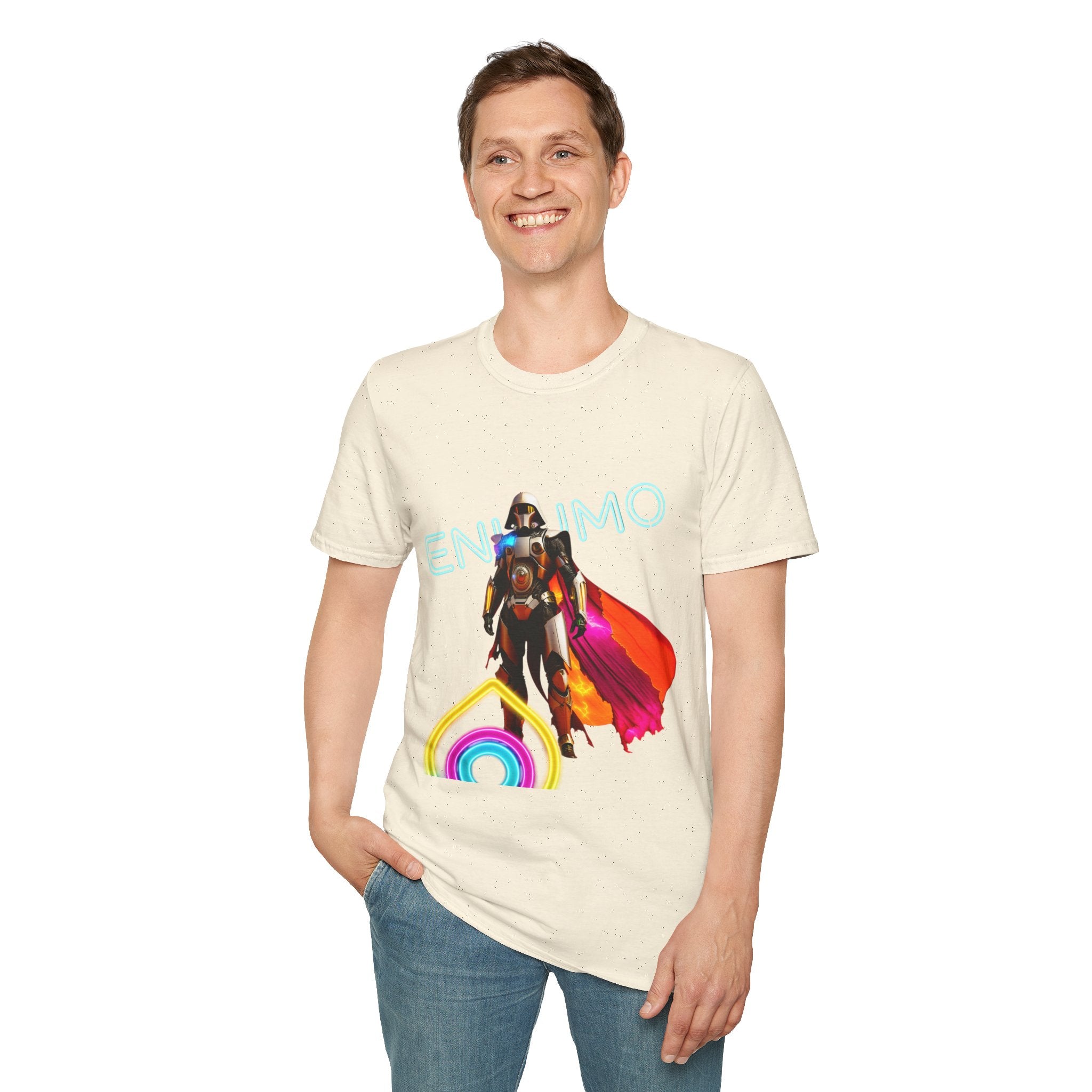 Super hero Character Colorful Cloak — Short Sleeve Shirt
