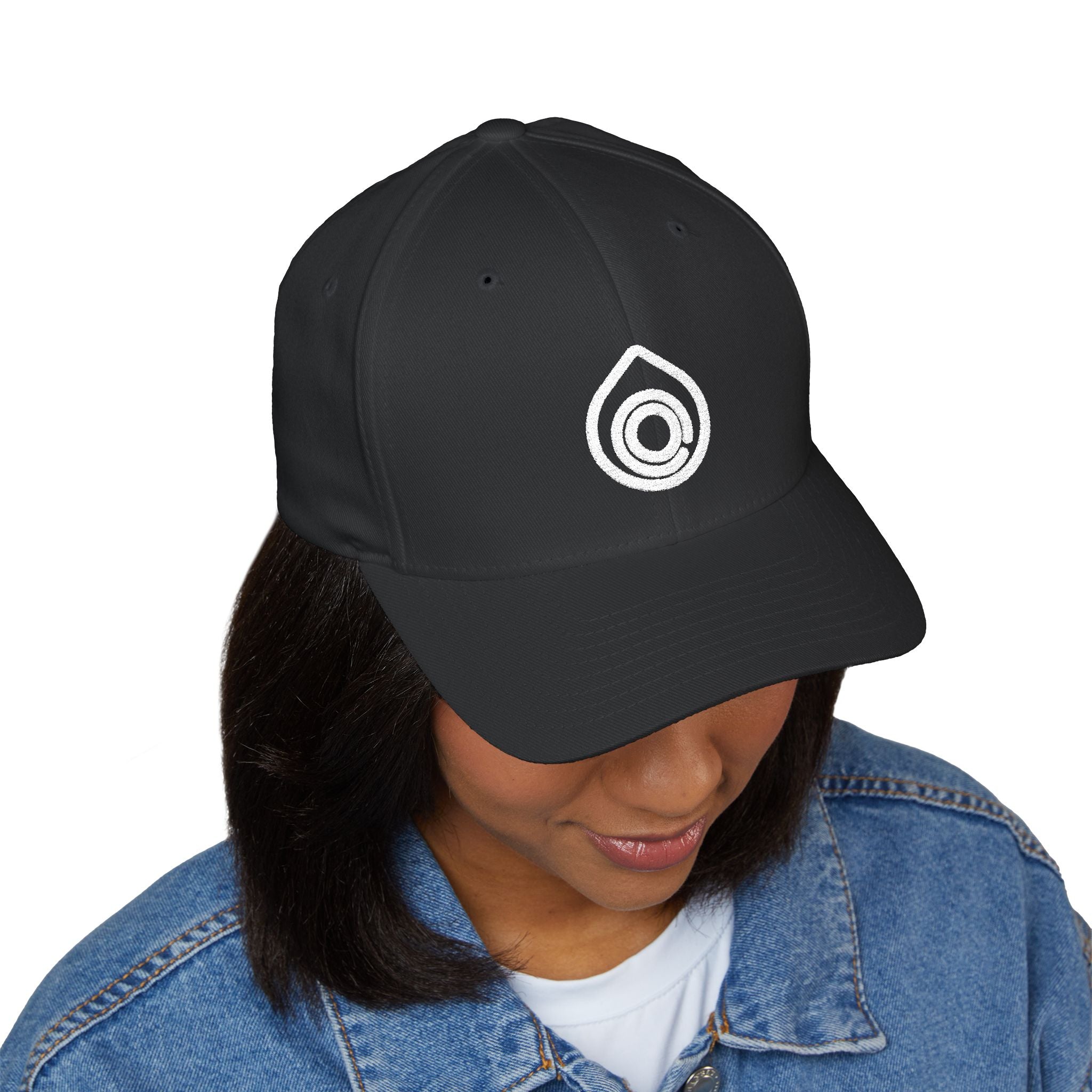 Embroidered Water Drop Logo Cap