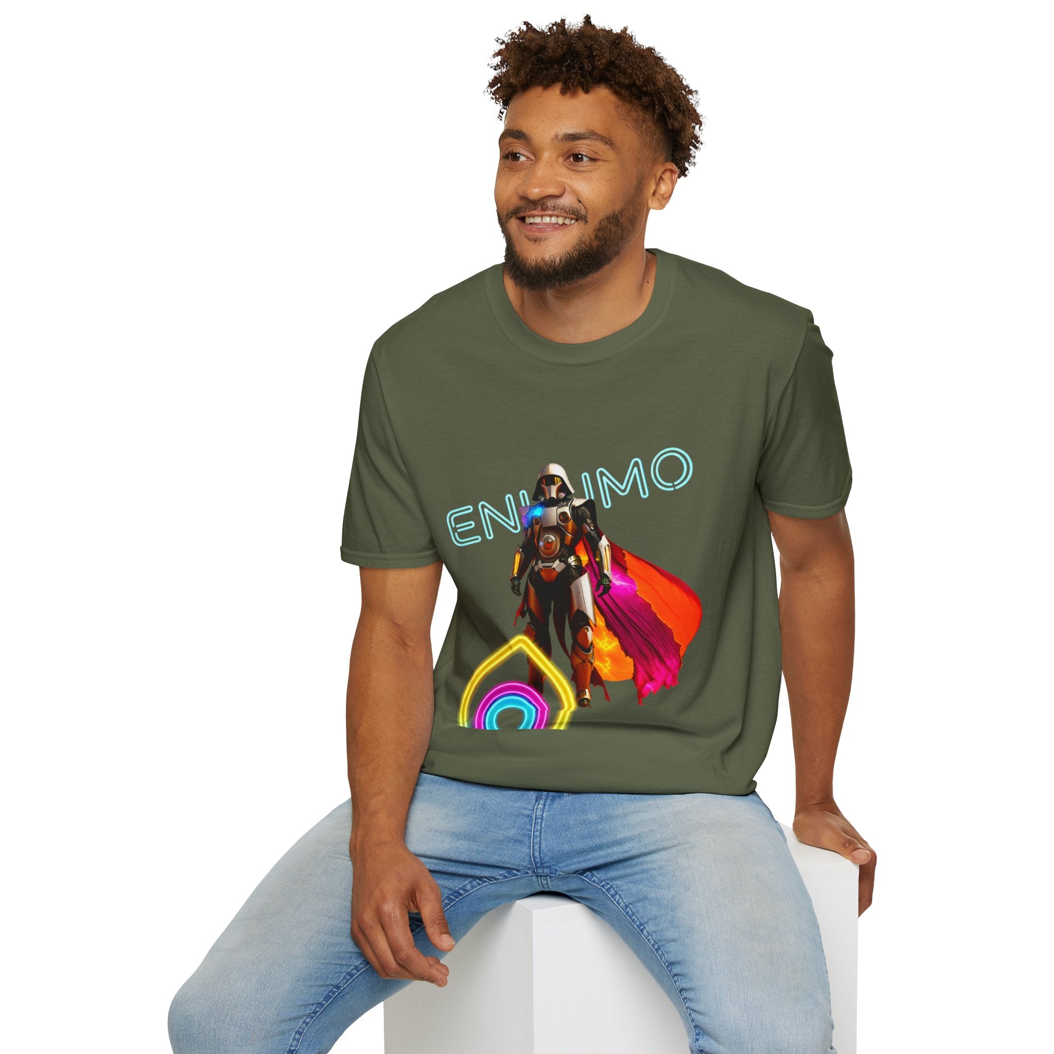 Super hero Character Colorful Cloak — Short Sleeve Shirt