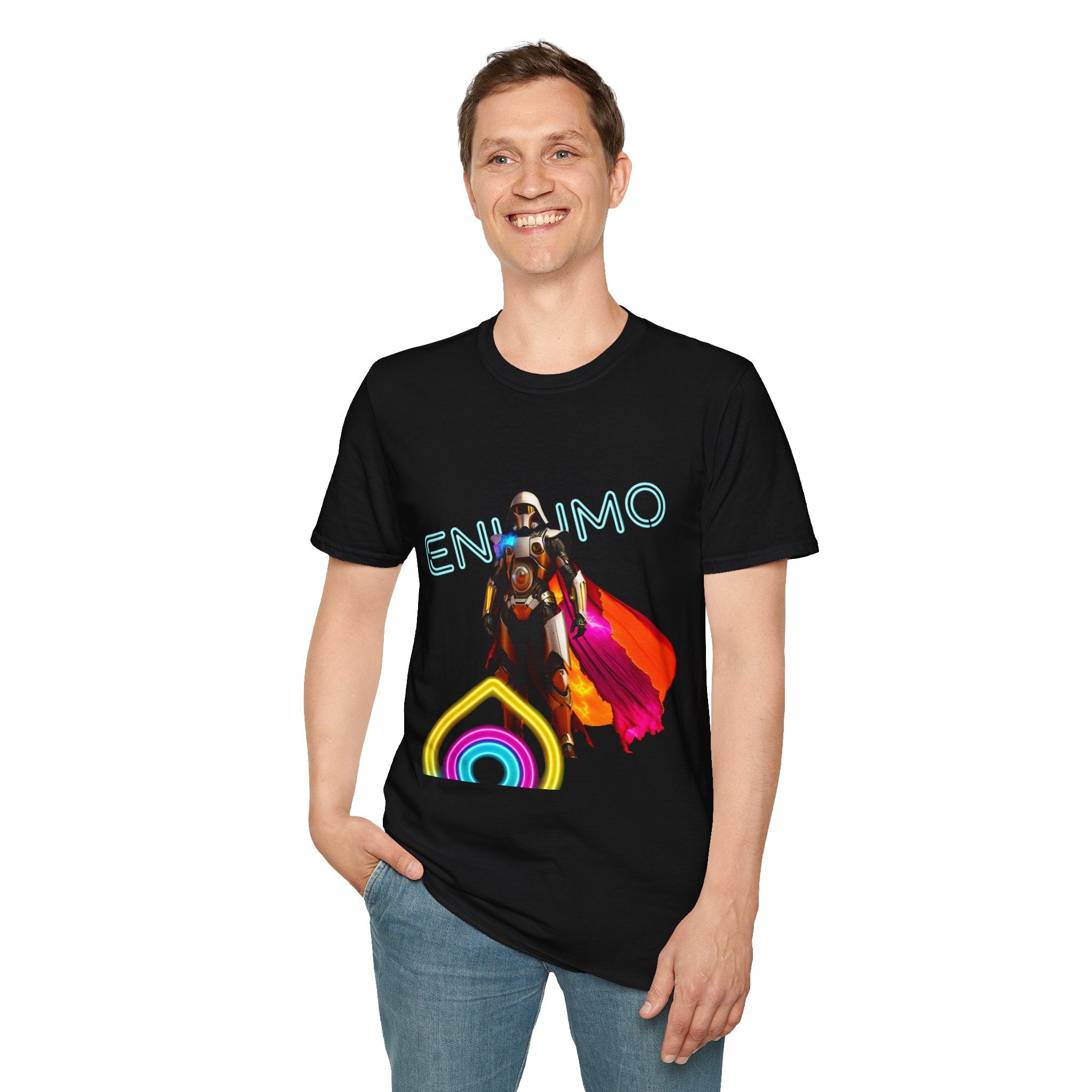 Super hero Character Colorful Cloak — Short Sleeve Shirt