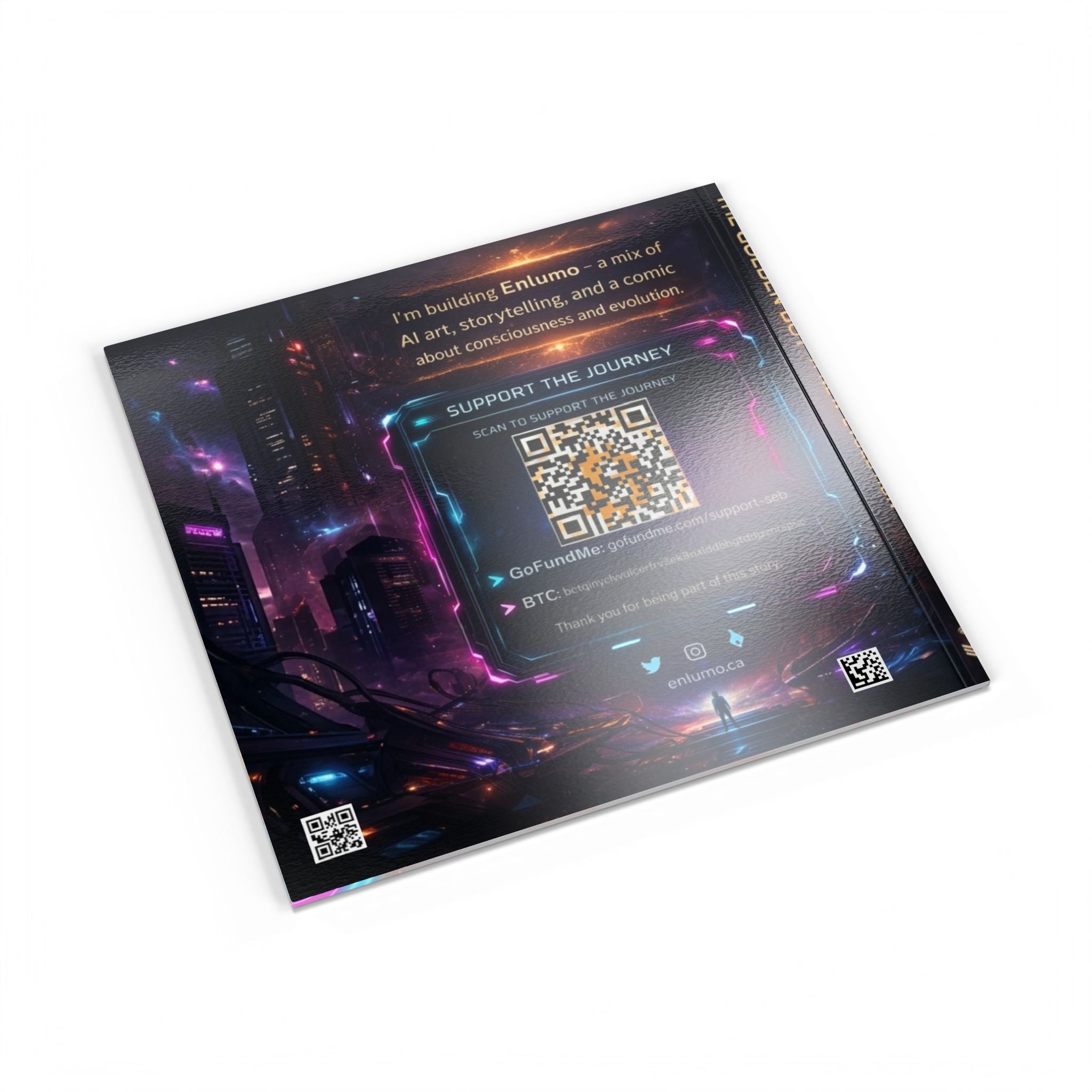 The Golden Boy: A New Evolution – Cyberpunk Comic Art Print | Futuristic Neon Story Book