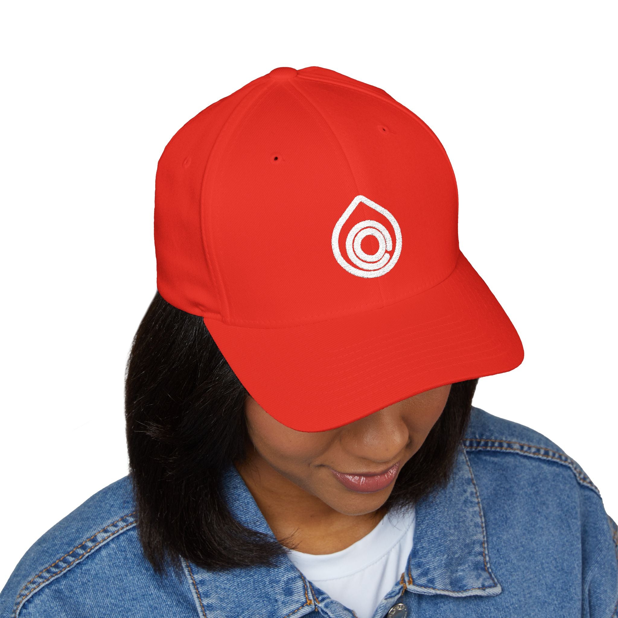 Embroidered Water Drop Logo Cap