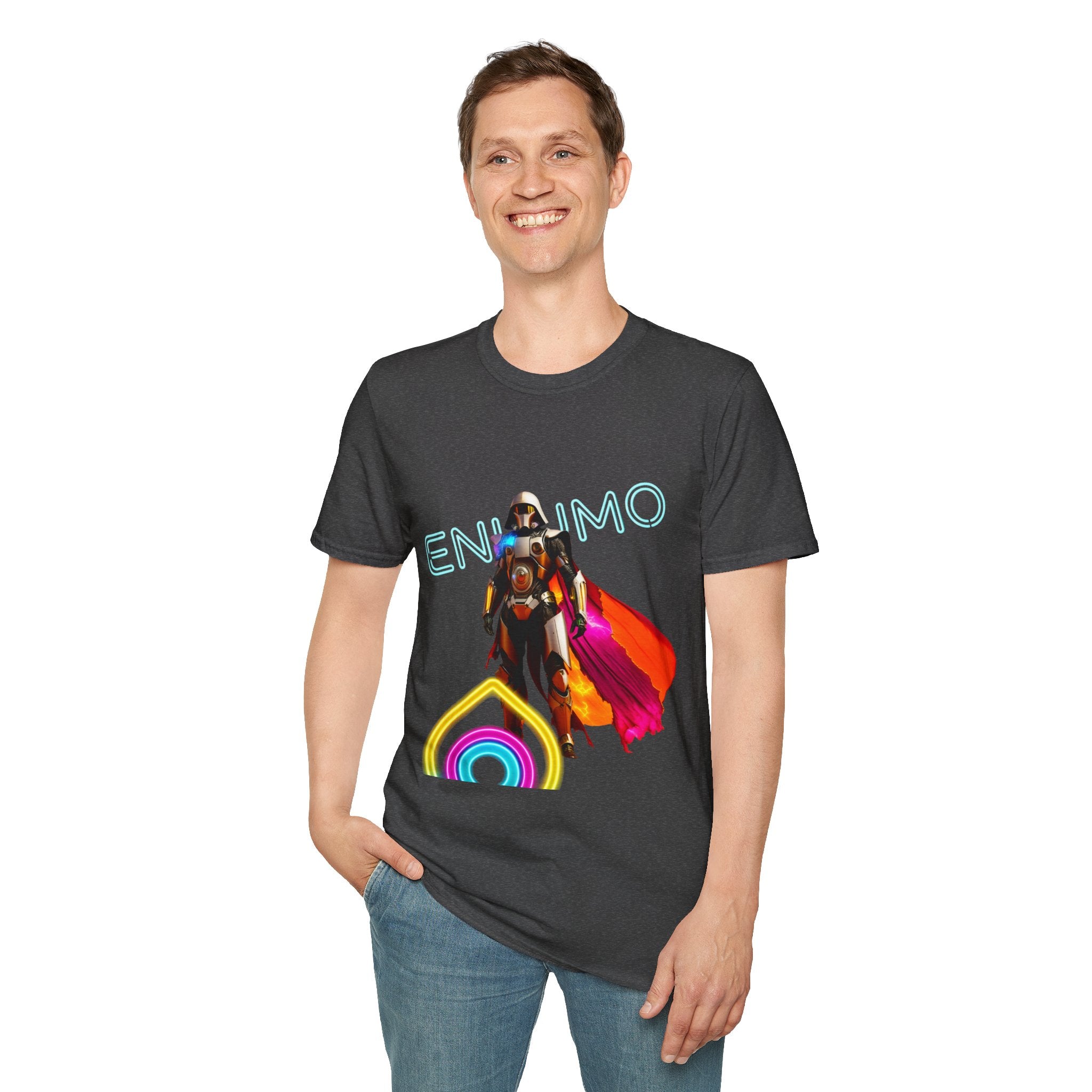 Super hero Character Colorful Cloak — Short Sleeve Shirt