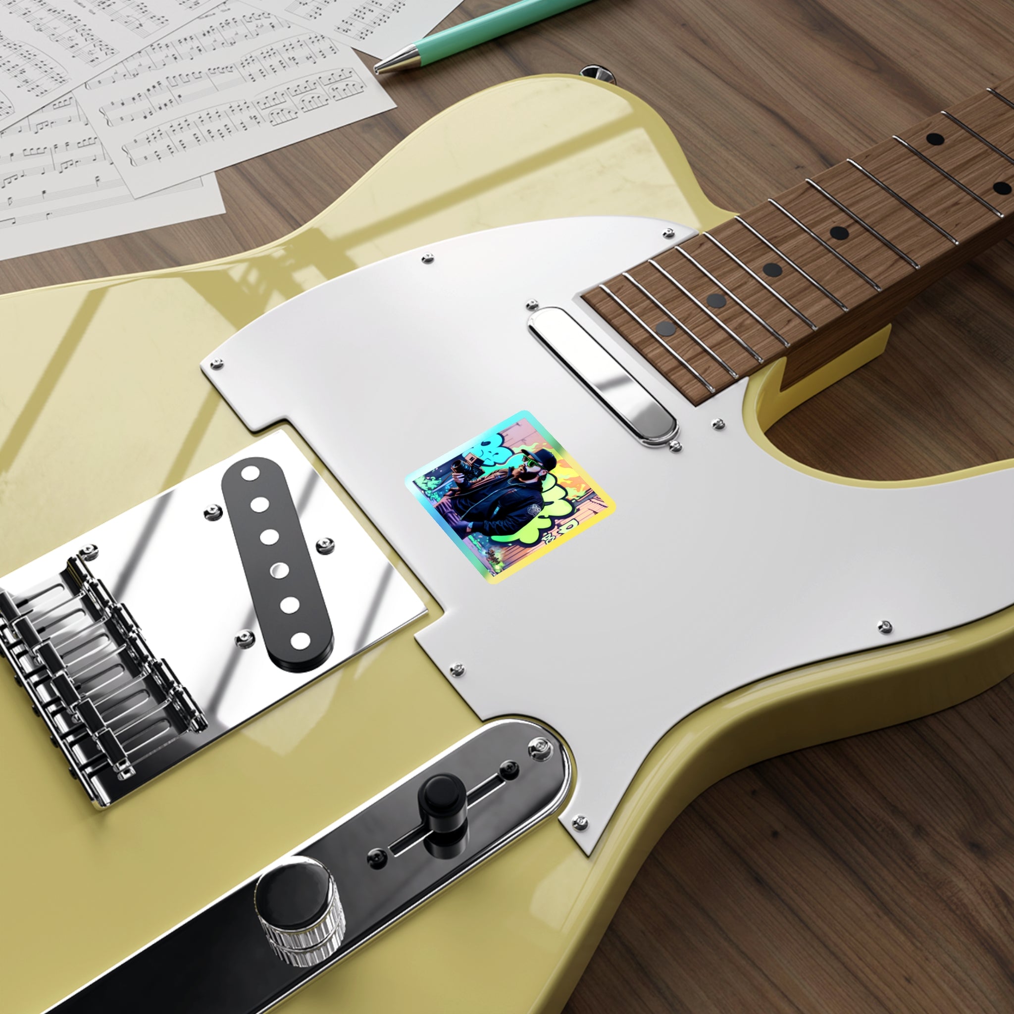 Holographic Graffiti Photographer Vinyl Sticker — Ultra-Durable Die-Cut