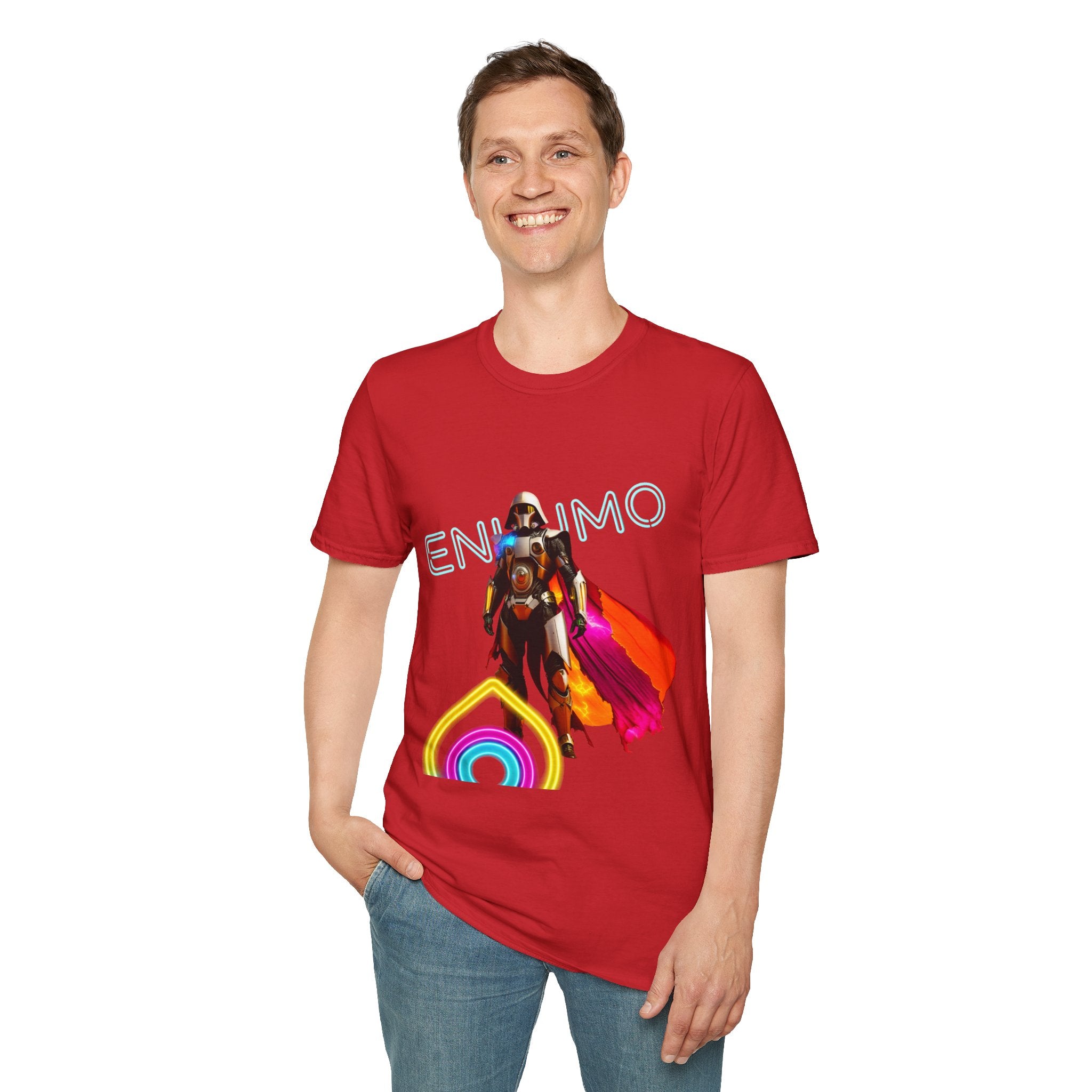 Super hero Character Colorful Cloak — Short Sleeve Shirt