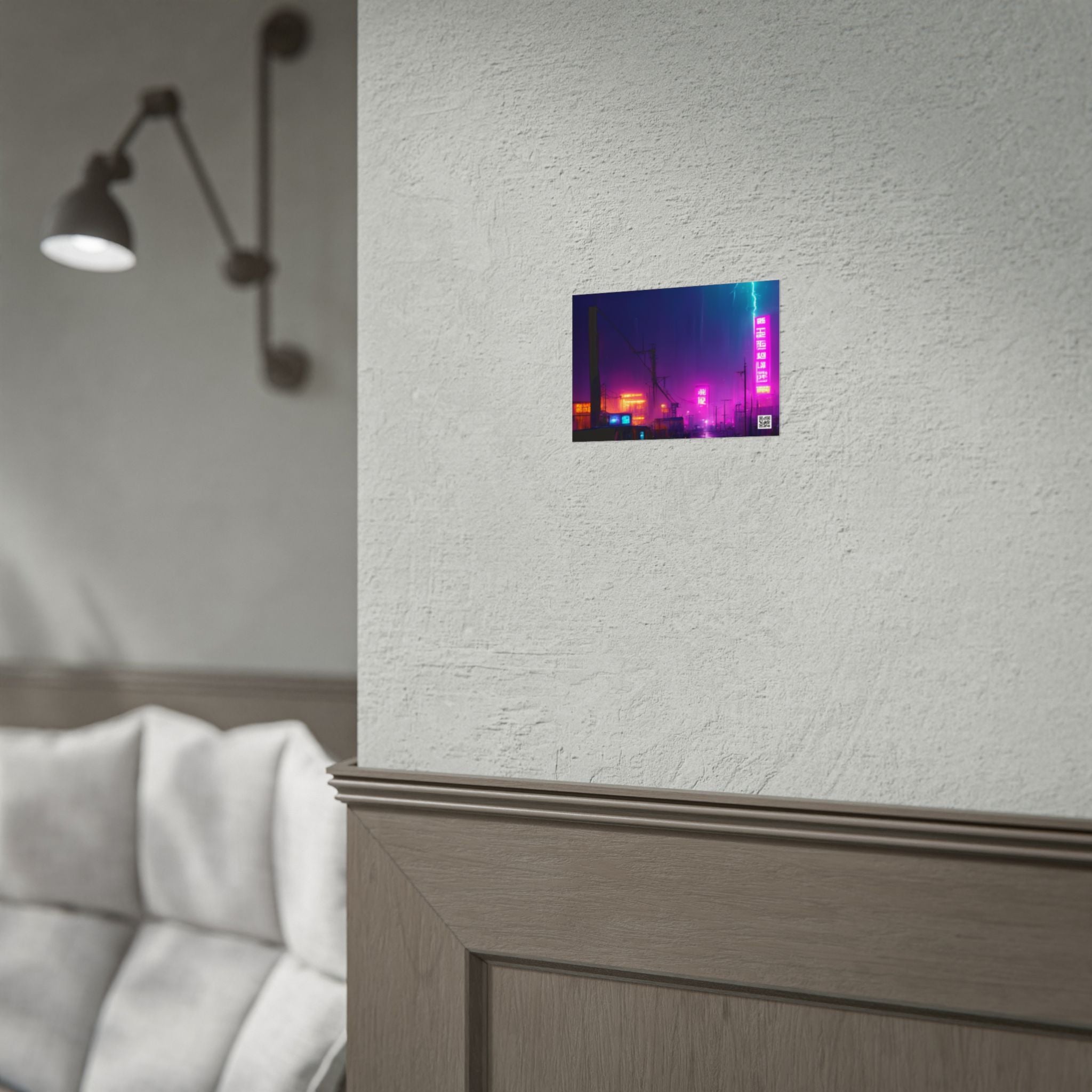 Cyberpunk Night City Poster — Neon Futuristic Wall Art