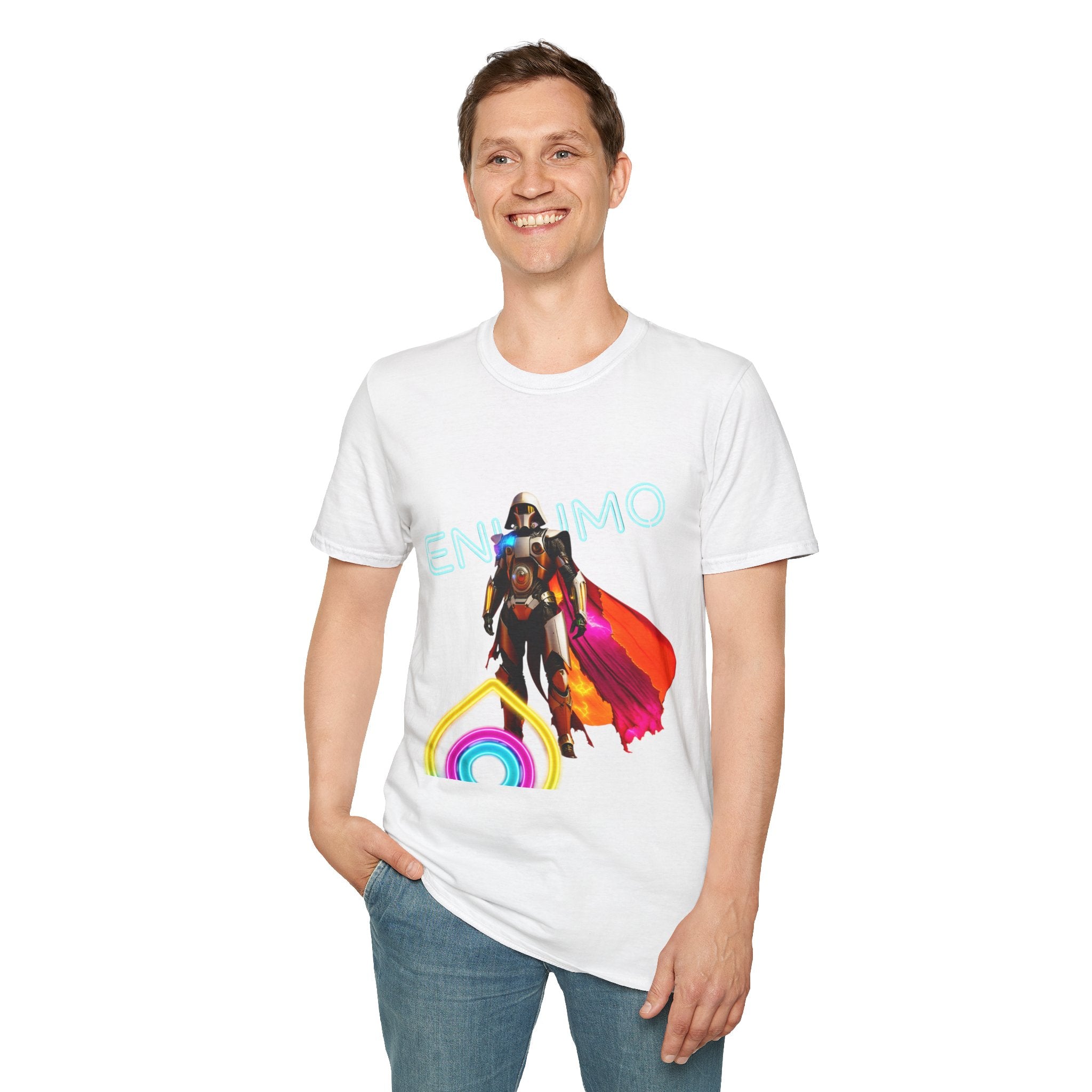 Super hero Character Colorful Cloak — Short Sleeve Shirt