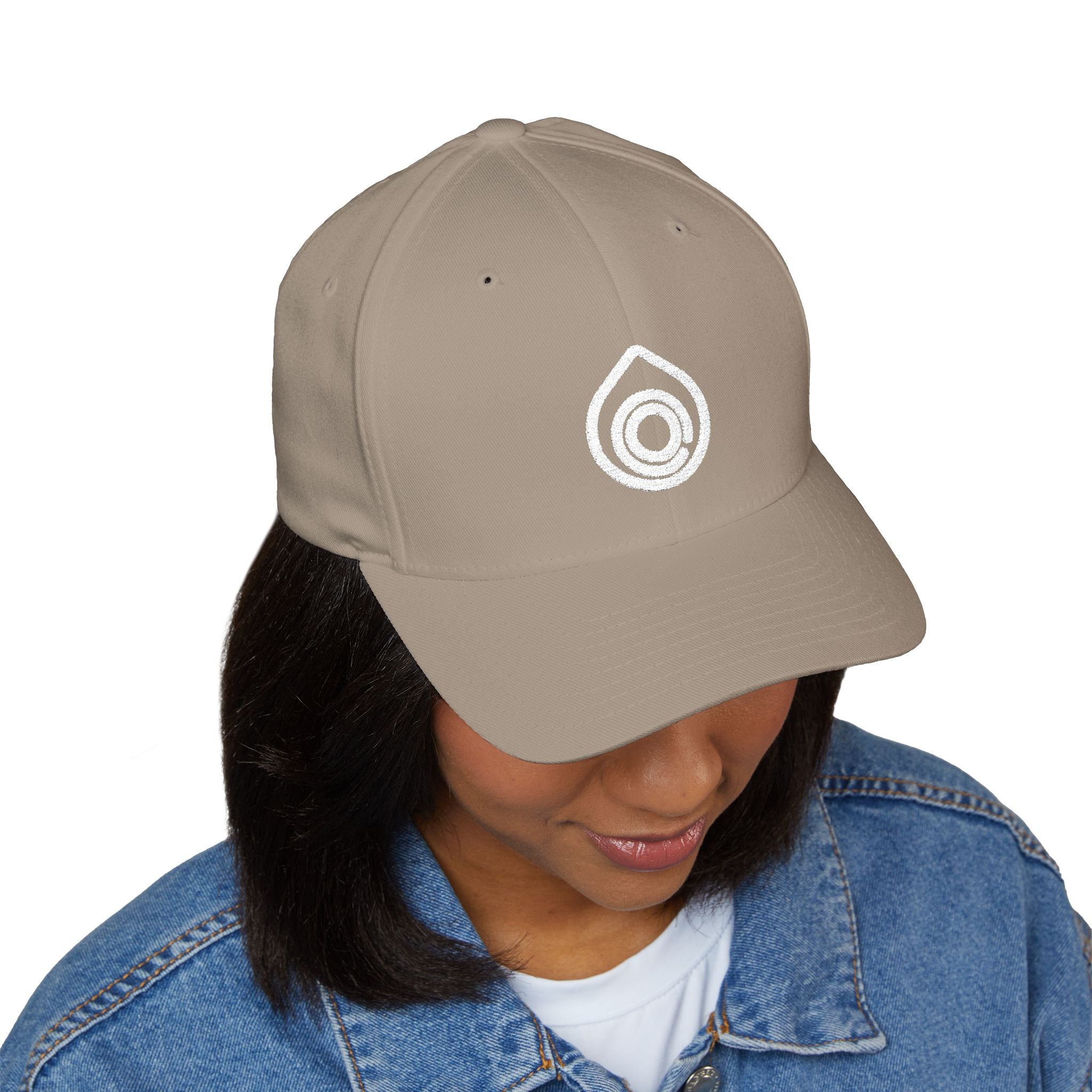 Embroidered Water Drop Logo Cap