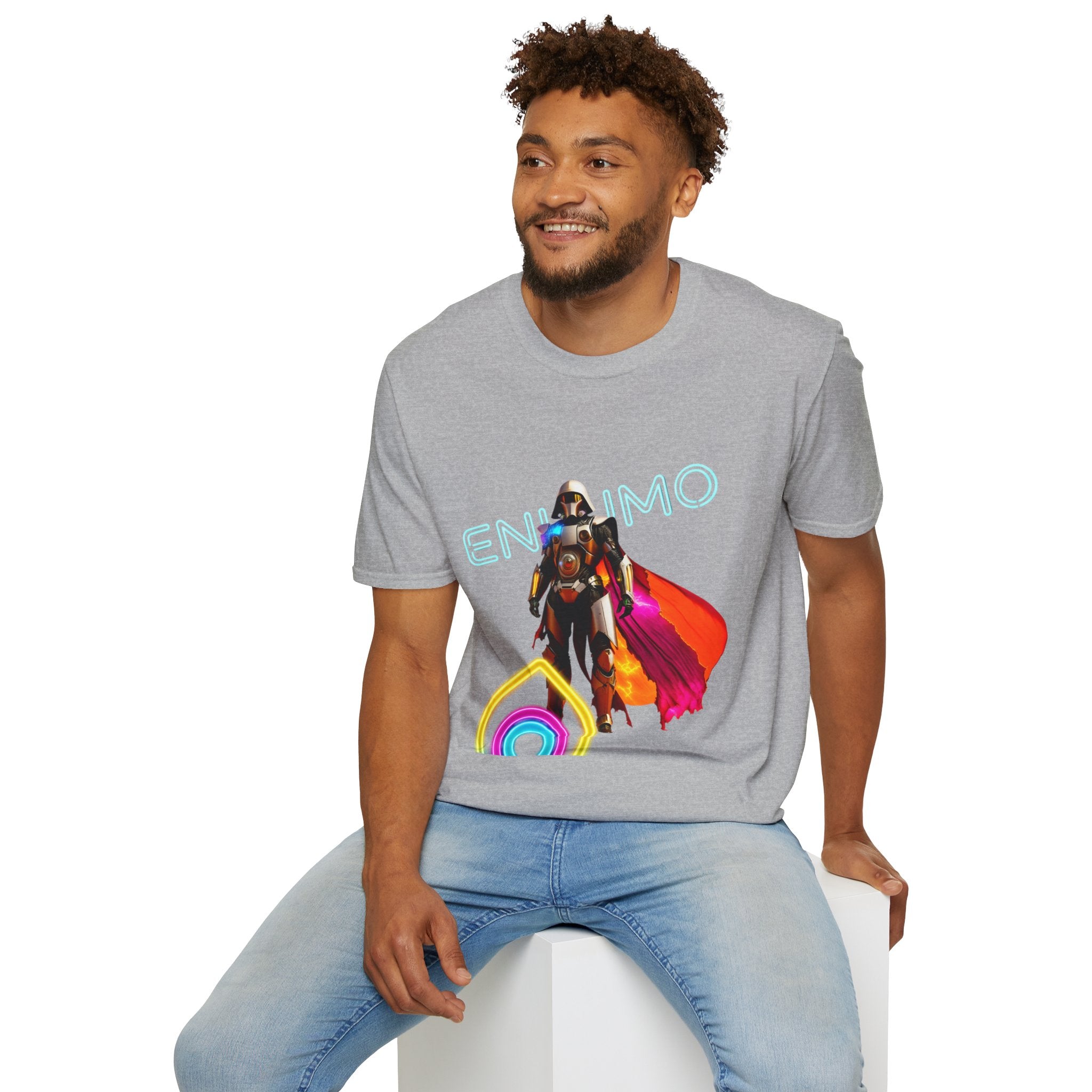 Super hero Character Colorful Cloak — Short Sleeve Shirt