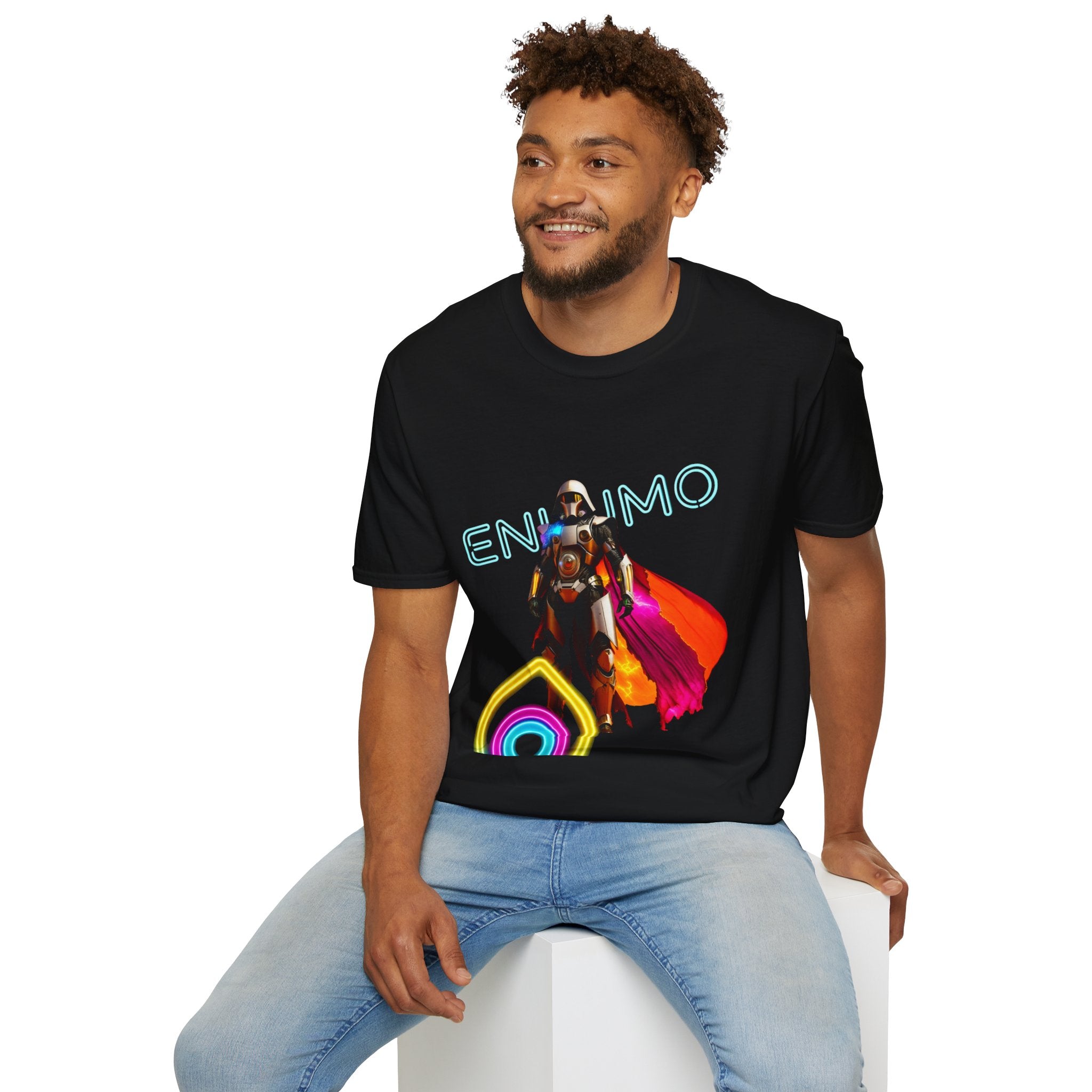 Super hero Character Colorful Cloak — Short Sleeve Shirt