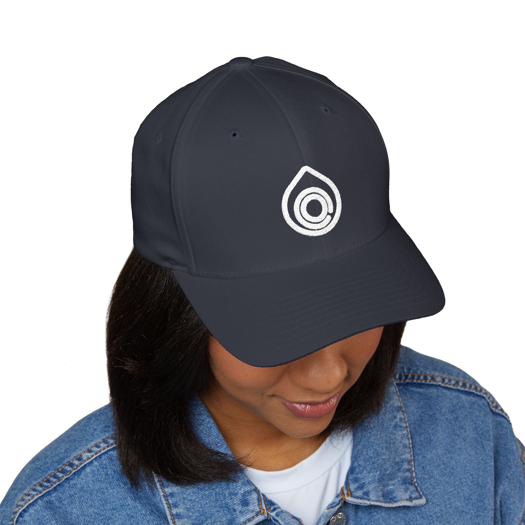 Embroidered Water Drop Logo Cap